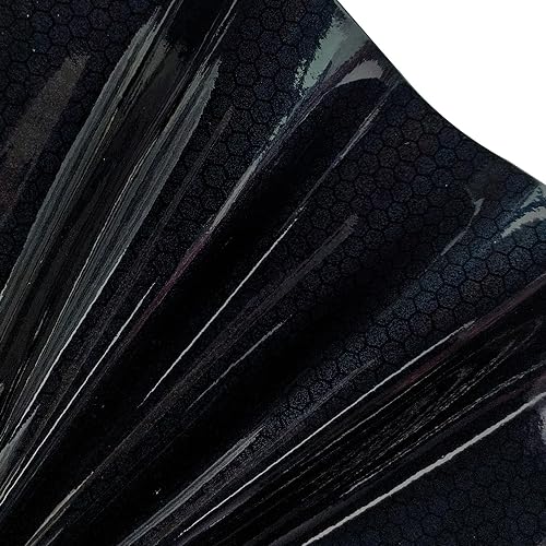 XHT 30 x 135CM Holographic Soccer Pattern Vinyl, Glossy Shiny Faux Leather Material for DIY Leather Bows Earrings (Dark Pink)