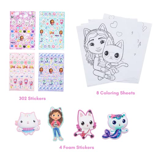 Innovative Designs Gabby's Dollhouse Coloring Art Set for Kids with Stickers and Stampers, 150+ Pieces