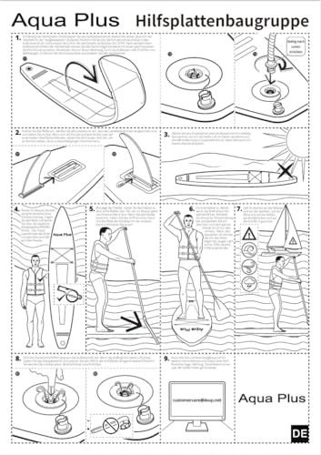 Aqua Plus 6inches Thick Inflatable SUP for All Skill Levels Stand Up Paddle Board,Paddle,Double Action Pump,ISUP Travel Backpack, Leash,Shoulder Strap,Youth,Adult Inflatable Paddle Board