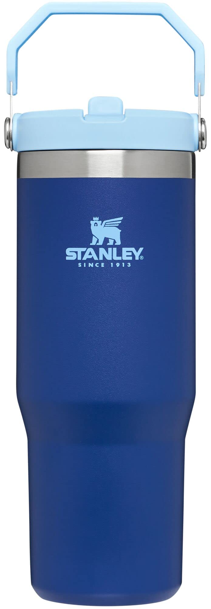 STANLEY IceFlow Stainless Steel Tumbler - Vacuum Insulated Water Bottle for Home, Office or Car Reusable Cup with Straw Leak Resistant Flip Cold for 12 Hours or Iced for 2 Days, Lapis, 30OZ