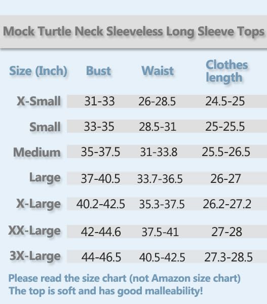 MANGDIUP Women's Mock Turtleneck Long Sleeve Sleeveless Tops Basic Slim T-Shirts(Long Sleeves Navy Blue-XXL)