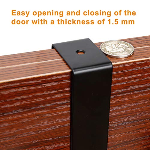 SKOLOO Over The Door Hook - 5 Hooks, Over Door Hook Hanger for Hanging Clothes/Towels/Coats/Backpack/Hat, Over Door Coat Rack(Black)