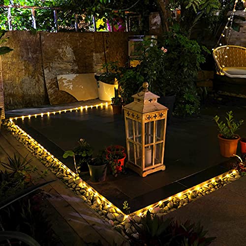 JMEXSUSS Green Halloween Solar Lights, 66 ft 200 LED Rope Lights Outdoor Waterproof, PVC Tube Green Christmas String Lights for Halloween Party Tree Fence Christmas