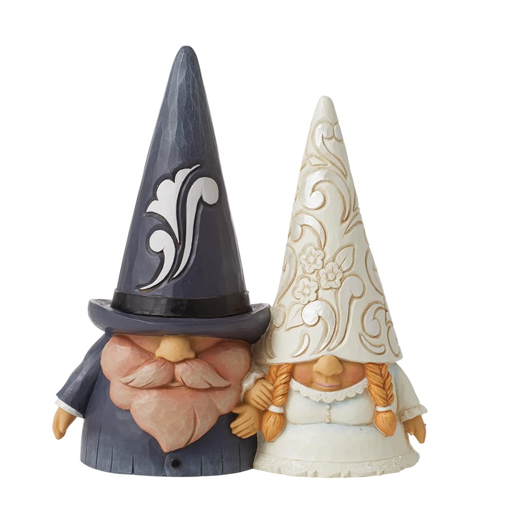 Enesco Jim Shore Heartwood Creek Four Seasons Wedding Couple Bride and Groom Gnomes Figurine 5.7 Inch