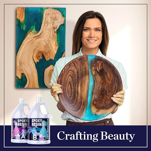 Epoxy Craft Kit 2 Gallon - Non-Toxic, Crystal Clear, Odor-Free, UV Resistant, High Gloss Art Resin - Craft Stunning Creations with Ease (2gal)