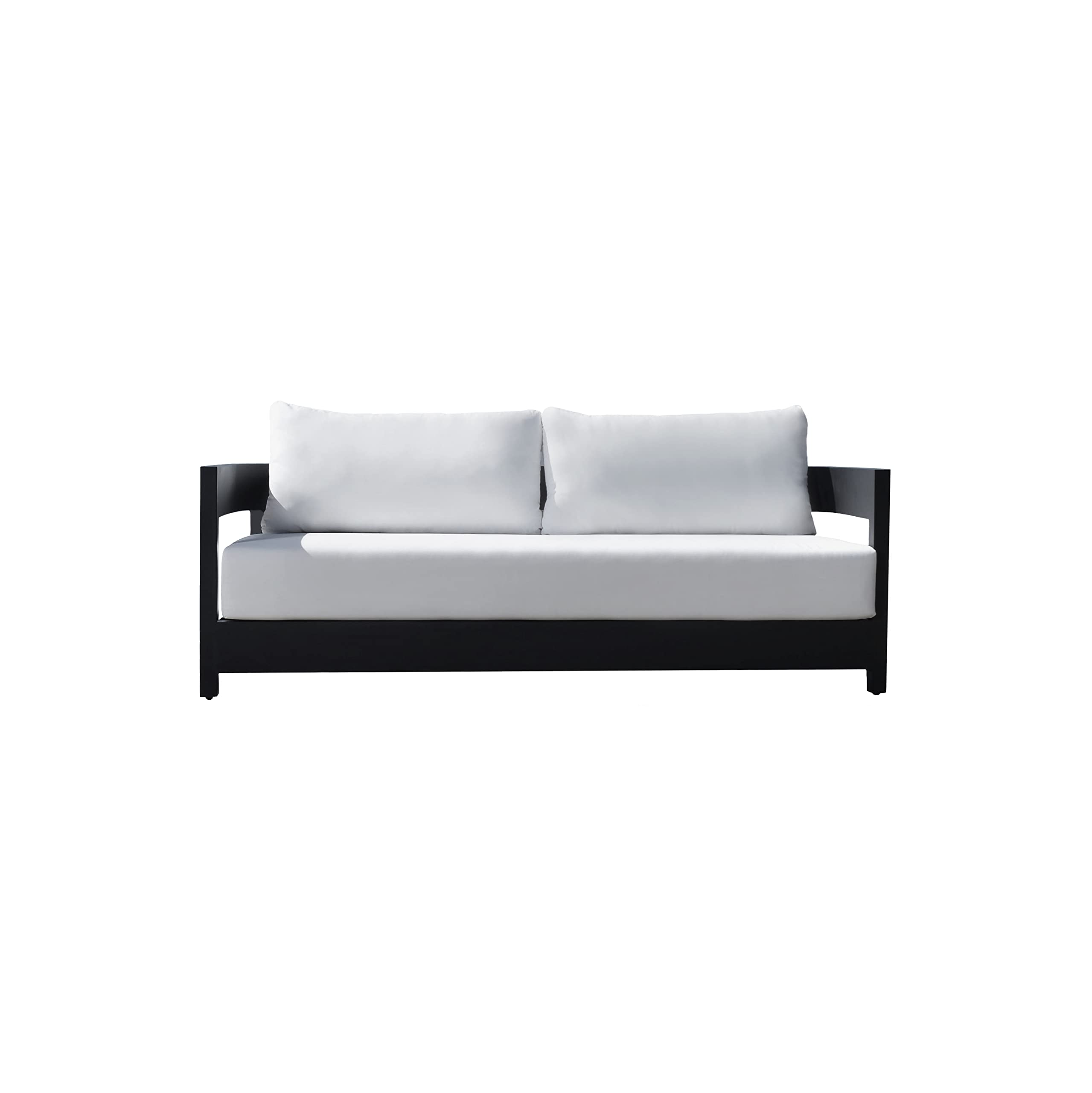 Abbyson Living Santino Outdoor Sofa - Coastal, Durable, Sunbrella Wrapped, Patio Sofa, White