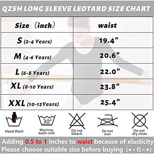 QZSH Dance Leotard for Girls Lace Ballet Dancewear Mock Neck,Hollow Back(6029-06-S)