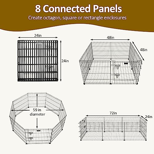 Seiyierr Dog Playpen, Portable Pet Play Pen Foldable Carrying Case, Puppy Pens Outsid for Small Cat Indoor/Outdoor, Removable Mesh Shade Cover