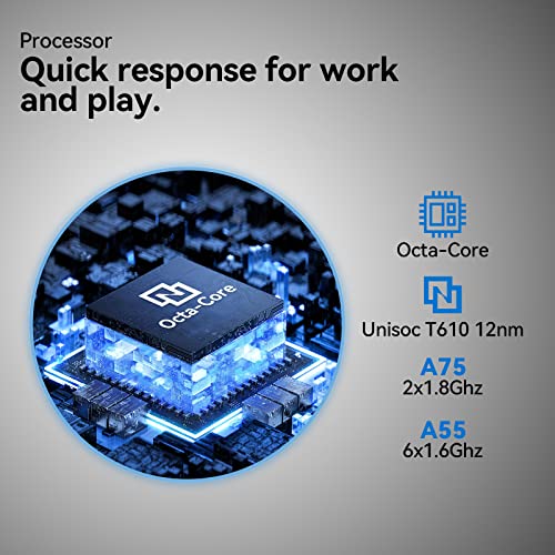 2024 Tablet 10.1 Inch 2 in 1 Android Tablet with keyboard Octa-Core 8(4+4 Virtual)+128GB Storage 1TB Expandable, 13+8MP Camera, Newest Tablets PC with Case Mouse Stylus Support 5G WiFi, IPS FHD Screen