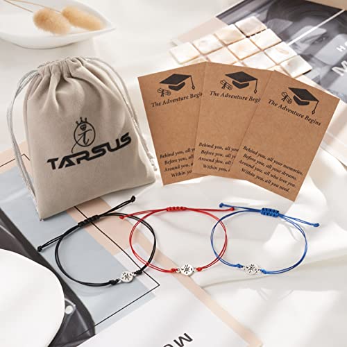 Tarsus Graduation Gifts for Her Him 2024 High School College 5th 8th Grade Masters Degree Phd Senior Graduation Class of 2024 Compass Bracelets Gifts for Student Women Men Teen Girl Boy