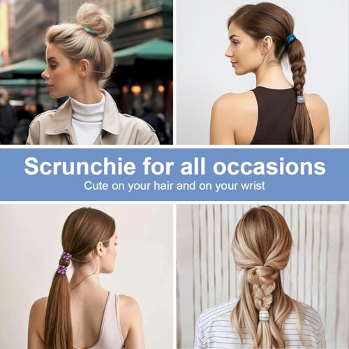 CXWLJL 8Pcs Hair Ties, Elastic Hair Ties, Soft and Good Elasticity - Black