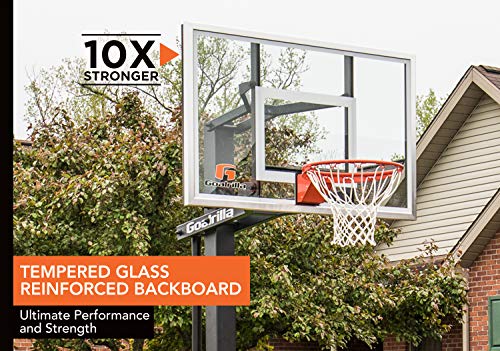 Goalrilla GS54 In Ground Basketball Hoop with Adjustable Height Backboard and Pro-Style, Breakaway Rim