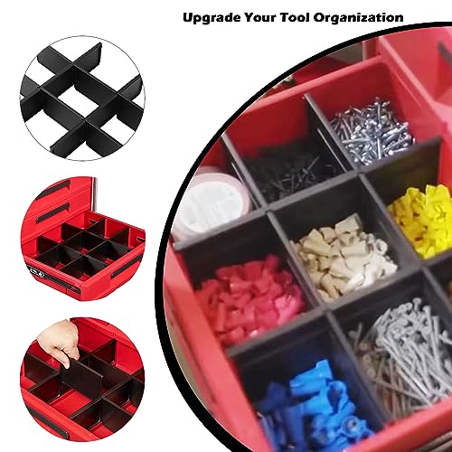 Follde 48-22-8473 Packout Dividers & Drawer Dividers for Milwaukee Packout 3-Drawer Tool Box (Black)