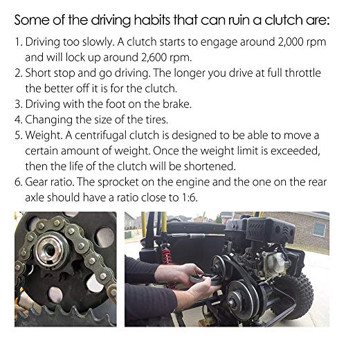 LotFancy Go Kart Clutch 3/4 Bore 10T for #40 41 420 Chain, Predator 212 Centrifugal Clutch, Up to 6.5 HP, Fit for Go Kart Minibike Baja Mini Bike MB165 MB200