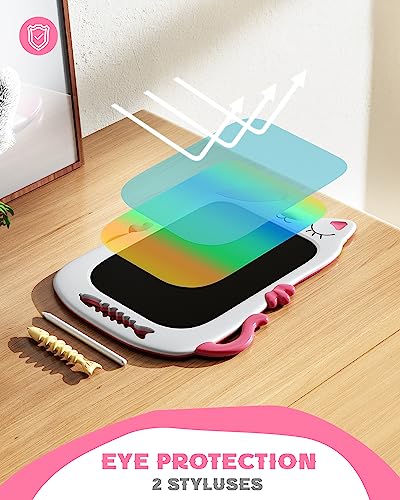 Bravokids Toys for Girls Age 3-7, LCD Writing Tablet for Kids, Drawing Tablet for Toddler Gifts, Erasable Drawing Tablet Doodle Board, Birthday Christmas Gifts