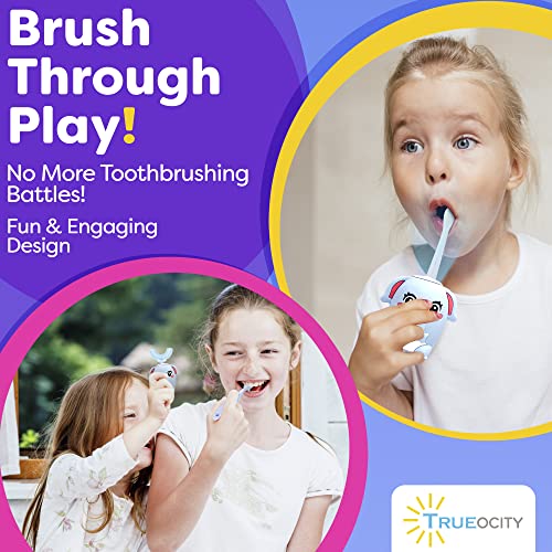 Trueocity Kids Toothbrushes U Shape, Kids Automatic Toothbrush, Toddler Toothbrush U Shaped, U Toothbrush Kids, Auto Toothbrush, Rechargeable Electric Brush Age 2+, Children's Toothbrush (Dinosaur)