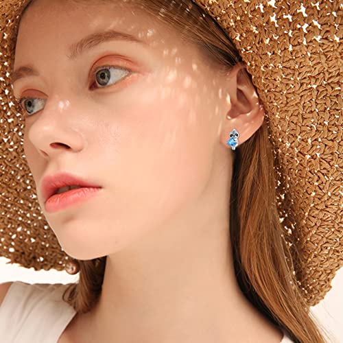 TUGHRA Sloth Earrings for Women Sterling Silver Sloth Hoop Earrings for Teens Hypoallergenic Cute Animal Hoops Earrings for Sensitive Ears Small Huggie Hoops Dainty Gift for Birthday