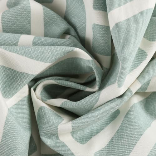 HPD Half Price Drapes Modern Geometric Printed Curtains Luxury Cotton Curtains 84 Inches Long (1 Panel) Room Darkening Curtains for Bedroom & Living Room, 50W x 84L, Crosshatch Geometrical Aqua