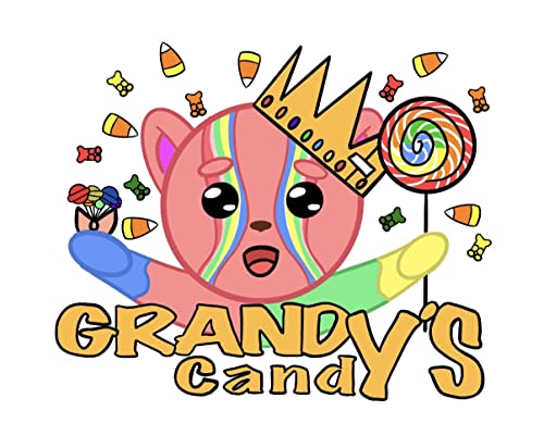 Grandys Candys -Assorted Rainbow Mix- Gummy Rings- Soft, Chewy, Sugar Dusted- Bulk Candy (1 Pound)