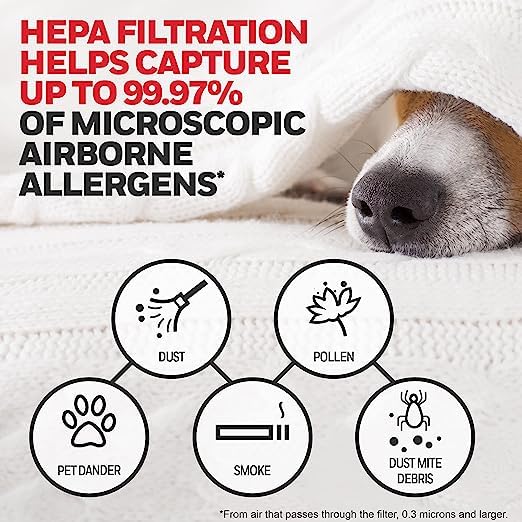 Honeywell HEPA Air Purifier Filter G, 2-Pack for HPA030/HPA080 & HPA180 Series. Airborne Allergen Air Filter Targets Wildfire/Smoke, Pollen, Pet Dander, and Dust