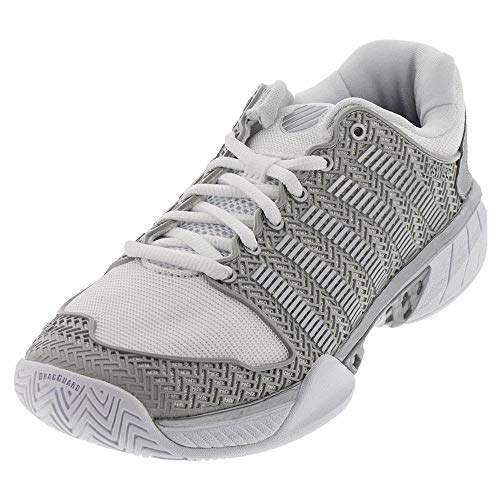 K-Swiss Women's Hypercourt Express Tennis Shoe, White/Silver, 11 M