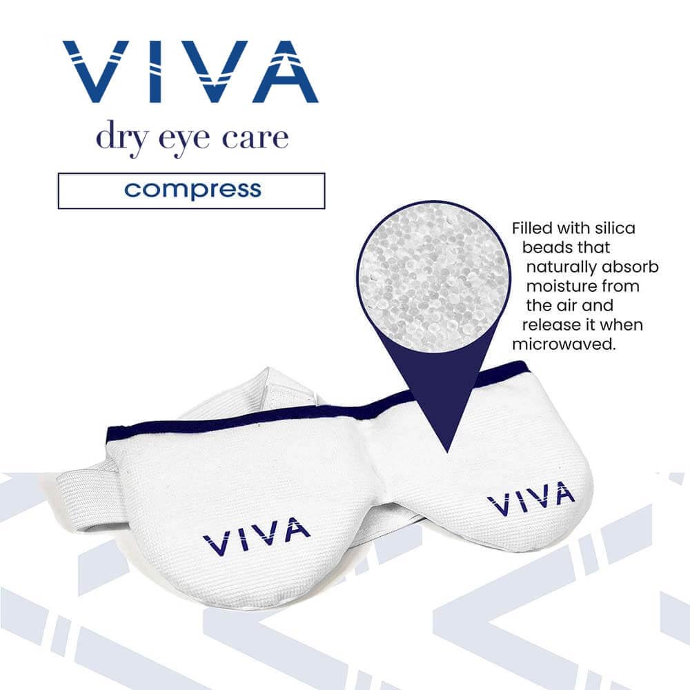 Viva Moist Heat Eye Mask | Microwave Activated | Quick& Soothing Relief | Reusable, Washable