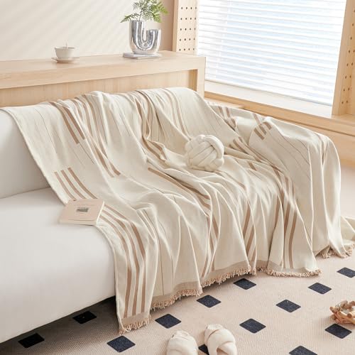 DREAMINGO Sofa Covers for 3 Cushion Couch Solid Chenille Couch Cover Multi-Use Furniture Protector Cover for Dogs Cats Luxury Jacquard Edge Universal Sofa Cover Blanket (X-Large, Green)