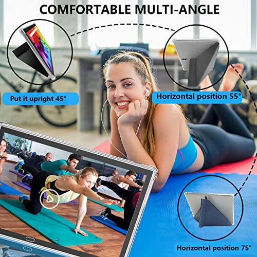Tablet 2024 Newest, 2 in 1 Tablets 10 inch, Android 13 Tablet 4G Cellular Tablets with Dual Sim Slot 64GB+512GB Expand Storage Octa-Core 13MP Camera, ZONKO WIFI Tablet with Keyboard Mouse Stylus-Black