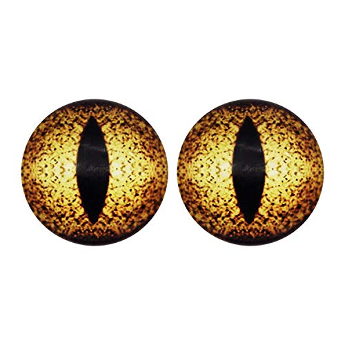 100PCS 6MM Dragon Eyes Glass Cabochon for Clay Doll Making Sculptures Props Craft Jewelry DIY Findings Small Size About 0.24inches