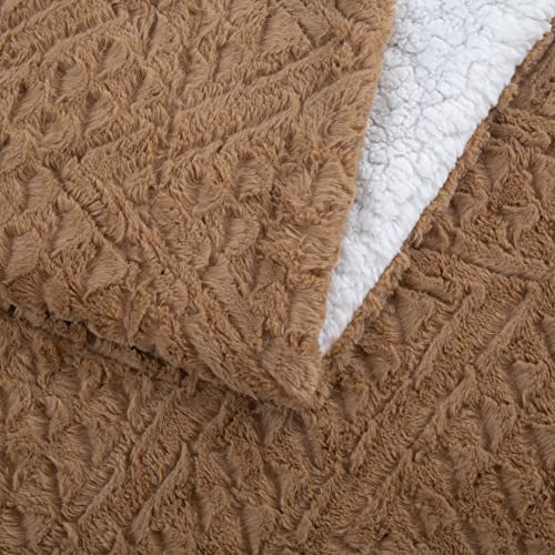 Tache White Snowy Owl Throw Blanket Super Soft Winter Warm Fluffy Sherpa Oversized Faux Fur Throw Blanket, Twin Size, 63x90