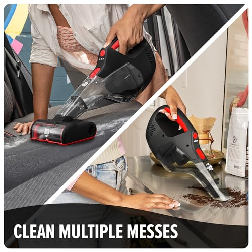 Dirt Devil 16V Deep Clean Cordless Handheld Vacuum with Motorized Pet Brush Roll Tool, Powerful Suction and Lightweight, with Extended Run Time, BD30300V, Black