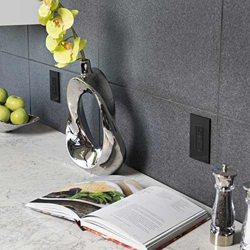 Eaton 3.6A USB Type A Charger with TR Duplex Receptacle 15A/125V, Black