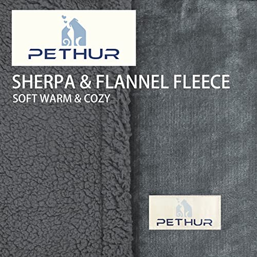 PETHUR Waterproof Dog Blankets for Small Dogs, Small Cat Blankets for Indoor Cats, Soft Flannel Puppy Blanket Washable, Pet Throw Blanket for Couch, 20"x30", Beige