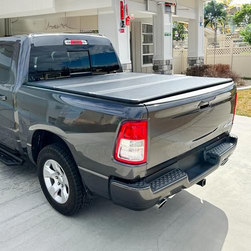 YITAMOTOR Soft Tri-fold Truck Bed Tonneau Cover Compatible with 2015-2024 Ford F150 F-150 5.5ft Bed, Reflective Strip Style