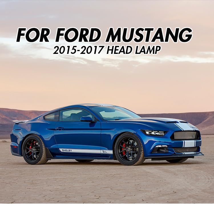 T T-ABC Mods Headlights for Ford Mustang 2015 2016 2017 All Models & Shelby GT350 GT500 Full LED (2015-2017)