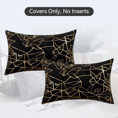 JELLYMONI Set of 2 Suede Pink Throw Pillow Covers with Silver Streaks - 18 x 18 inch Glitter Decorative Cushion Covers for Couch, Sofa, Bed - Luxuriously and Sparkling Metallic Design