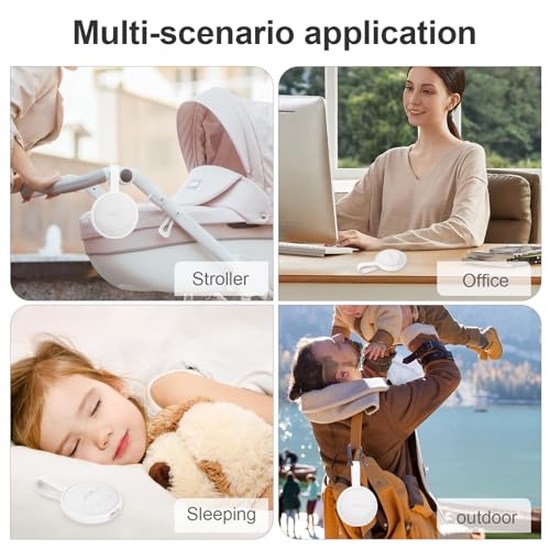 White Noise Machine for Sleeping Adults & Baby, Portable Sound Machine with 24 Soothing Sounds, Bluetooth 5.1, Battery Powered, 3 Timer Settings, Memory Function for Home, Office, Travel (Orange)