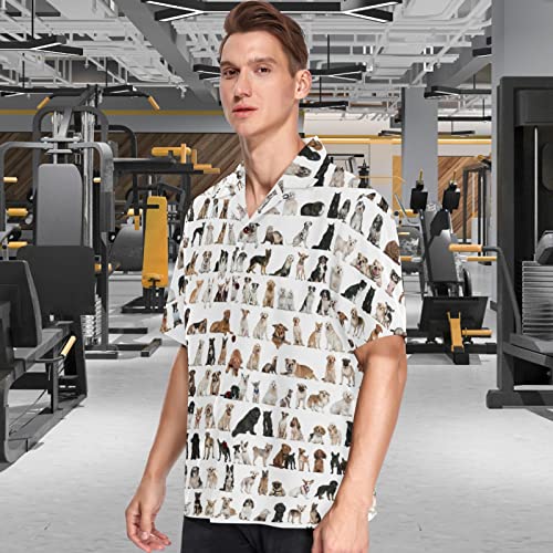 visesunny Hawaiian Shirt for Men Vintage Wildflower Sunflower Black Pattern Short Sleeve Beach Summer Casual Button Down Aloha Shirt Quick Dry