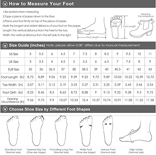 DREAM PAIRS Women's High Chunky Heel Chelsea Ankle Boots Slip On Elastic Fall Heeld Booties Shoes, Size 11, Black, FRE