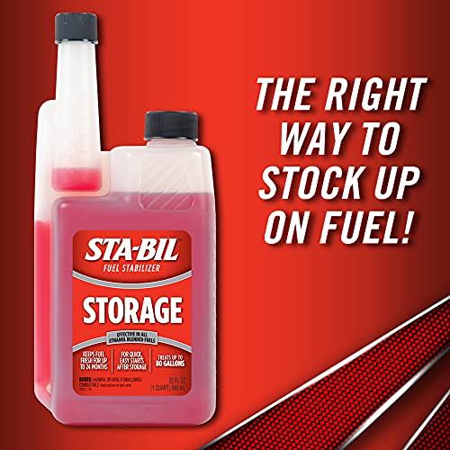 STA-BIL Storage Fuel Stabilizer | Keeps Fuel Fresh for 24 Months, Prevents Corrosion, Gasoline Treatment Fuel Additive that Protects Fuel System, Gas Stabilizer for Fuel Storage, 32 oz.