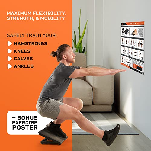 Lifepro Calf Stretcher Slant Board for Squats - Incline Board for Calf Stretching, Ankle Slant Board, Strengthen and Tone Your Calves, Adjustable Calf Stretch Board Slantboard, Squat Wedge Slant Board