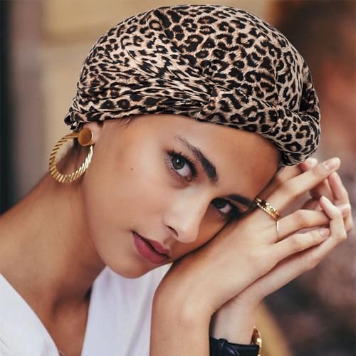HBselect 4PCS Head Scarf for Women 35” Head Scarves Silk Like Satin Neck Scarfs Square Bandana Hair Wraps Scarf for Sleeping