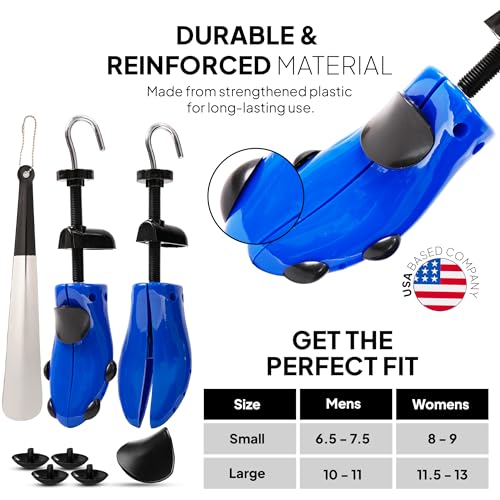 HOUNDSBAY Shoe Stretcher Women (10.5-13) Adjustable Shoe Widener Stretcher for Women, Shoe Expander & Leather Shoe Stretcher - Shoe Trees for Women - Shoe Care Kit