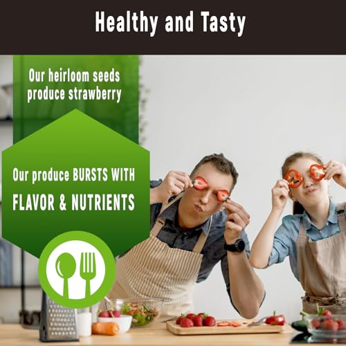 Strawberry Seed Pod Kit for AeroGarden, idoo, Ahopegarden with Red Strawberry, Radish, Green Pepper, Red HeirloomCherry Tomato, Golden Harvest Cherry Tomato - Compatible with All Hydroponics (7-Pod)