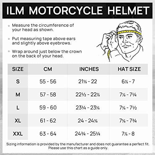 ILM Adult Motorcycle Modular Full Face Helmet Flip up Dual Visor DOT Approved Model 159(Gloss Black,Small)