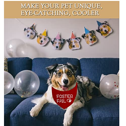JXGZSO 1 Piece Adoption Rescue Dog Foster Fail Dog Bandana Dog Dog Lovers Bandana (Foster Fail D)