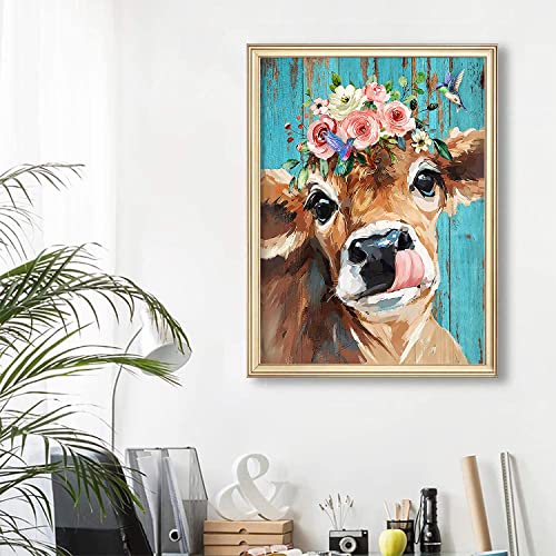 TINY FUN Diamond Painting Kits for Adults - Dog diamond Art Kits for Beginner, DIY Full Drill Paintings with Diamonds Gem Art Crafts for Adults Home Wall Decor Gifts (12X16 Inch)