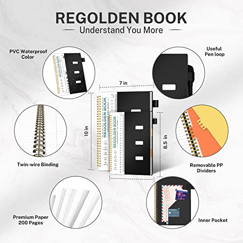 Regolden-Book subject (Black, 2 subject A5)