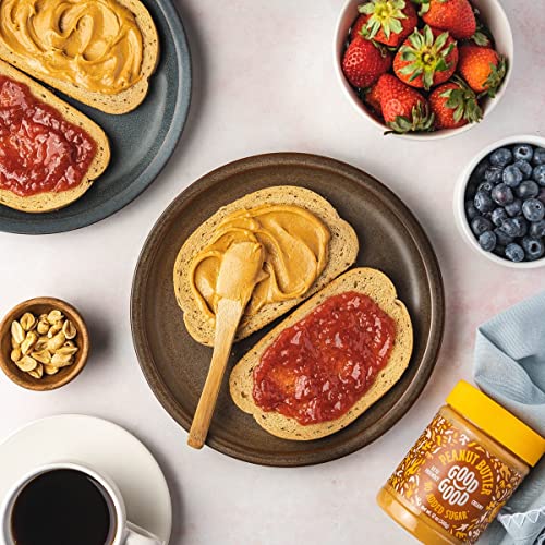 GOOD GOOD Crunchy Peanut Butter Keto Friendly - Low Carb & No Added Sugars - Vegan - No Palm Oil or Preservatives - Non-GMO - 12 oz / 340g (Pack of 1)