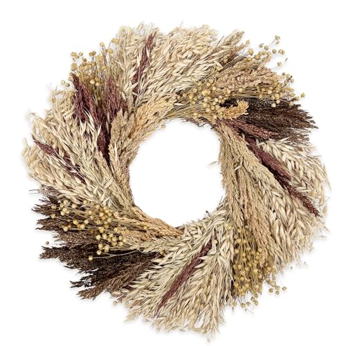 ANDALUCA Natural Botanical Grains Handcrafted Wreath (Autumn Grains)